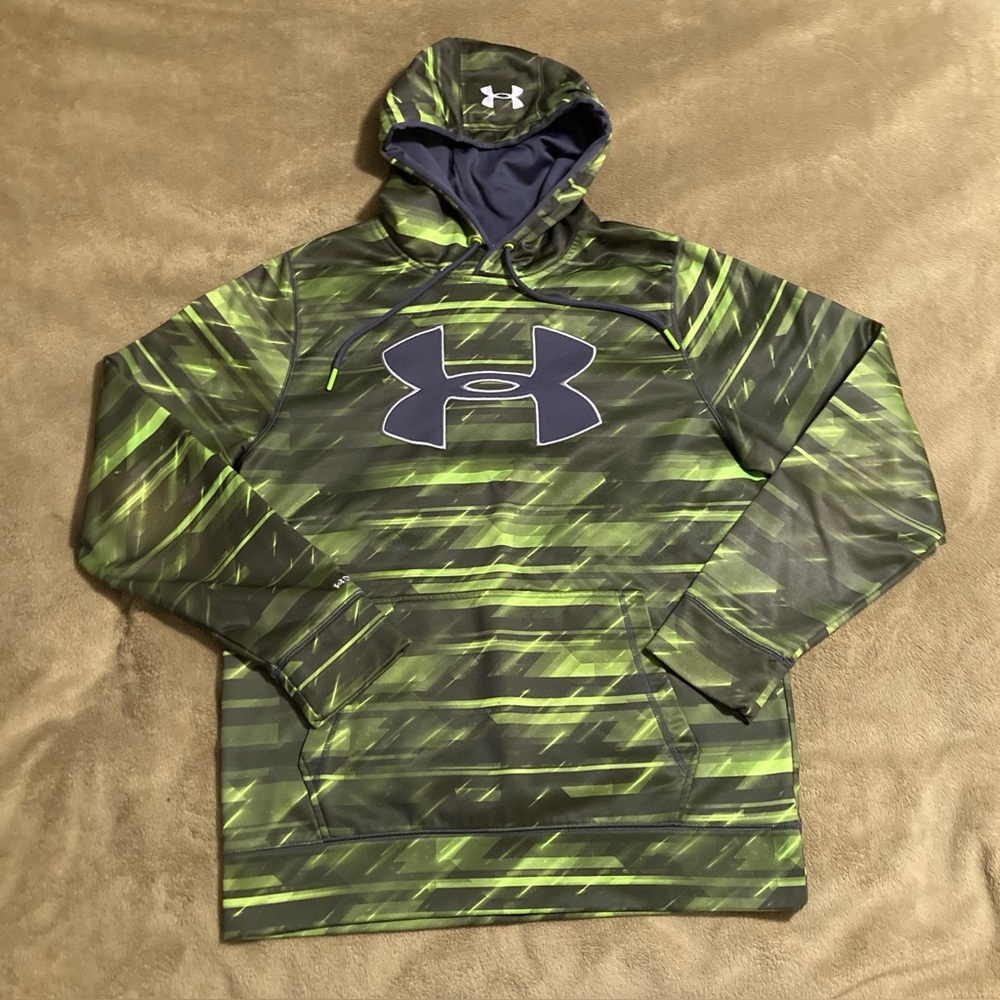 NWOT Under Armour Storm1 Cold Gear Large Logo Hoodie Sweatshirt Men's M